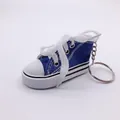 Blue mini canvas sneaker keychain and motorcycle kickstand cover decorative accessory - Sapphire Blue