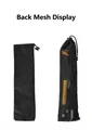 Black mesh storage bag for trekking poles with drawstring closure and durable material. - Foldable Mesh Style / 45*11CM