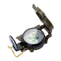 Military green flip-top portable compass for outdoor hiking and camping - Army Green