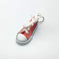Mini orange canvas sneaker keychain decoration for bicycle kickstand cover - Orange