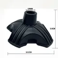 Durable 19mm replacement rubber quad base tip for walking canes and mobility crutches - Large Rubber Quad Base / 10.2x10.2x5.9cm