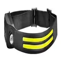 Black silicone COB LED headlamp with dual yellow light strips for night running - 2 Light Strips 1200mAh