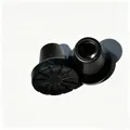 Black heavy-duty anti-slip rubber tips for crutches and hiking poles, replacement parts - 13mm / Black