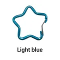 Moschettone a stella in lega di alluminio azzurro con chiusura a filo resistente - Stile Filo d'Acciaio / Azzurro