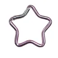 Pinkfarbener sternförmiger Aluminium-Karabiner für Schlüsselanhänger und Rucksackzubehör - Federriegel-Stil / Rosa