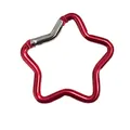 Roter sternförmiger Karabinerclip aus Aluminiumlegierung für Schlüsselanhänger und Zubehör - Federriegel-Stil / Rot