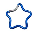 Robuster sternförmiger blauer Karabinerhaken aus Aluminiumlegierung für Schlüssel - Federriegel-Stil / Dunkelblau
