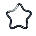 Schwarzer sternförmiger Karabinerhaken aus Aluminiumlegierung für Zubehör und Schlüssel - Federriegel-Stil / Schwarz