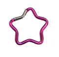 Leuchtend pinkfarbener sternförmiger Karabiner aus Aluminiumlegierung mit Federverschluss - Federriegel-Stil / Fuchsia