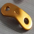 Tensor de cuerda de tienda en aleación de aluminio dorado de dos agujeros para camping - 1 Pieza / Dorado