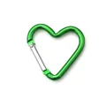 Mini green heart-shaped carabiner hook for DIY bag accessories and clothes - Green