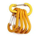 Gouden kalebasvormige aluminium karabijnhaken met draadsluiting voor diverse outdoor gear - Goud