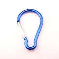 Bright blue aluminum alloy lightbulb shaped carabiner hook for outdoor camping gear - Dark Blue