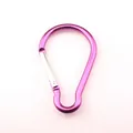 Purple aluminium alloy lamp-bulb shaped carabiner for outdoor camping and multi-purpose use - Purple
