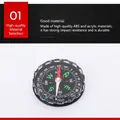 Detailed view of 45mm portable camping compass made from durable ABS and acrylic material - Outer Diameter 4.5cm