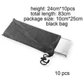 Paravento pieghevole per fornello da campeggio 10 pezzi altezza 24cm con borsa nera - 10 pezzi