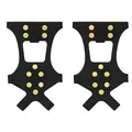 Durable 10-stud rubber ice grippers for safe outdoor hiking and snow walking sessions - 10-Teeth Cleats (Size M) / 1 Pair/Pack