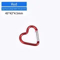 Moschettone rosso a forma di cuore, gancio portachiavi in alluminio 45x43x4,5mm - Forma di Cuore / 45x43x4.5mm / Rosso