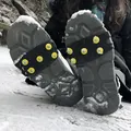 Heavy duty outdoor 5-tooth anti-slip ice cleats for snow hiking and walking on shoes - 5-Teeth Cleats / 1 Pair/Pack