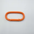 Fel Oranje ovale karabijnhaak met veersluiting voor DIY-sleutelhangers en haken - Runway Type (Maat 5) / Oranje (Nr.5)