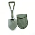 Pala pieghevole multifunzionale verde oliva con custodia protettiva per attività all'aperto - Stile Grande Ispessito (Con Borsa) / Verde militare
