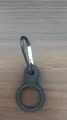 Portabottiglie in silicone nero con gancio a moschettone per sport all'aria aperta - Anello Con Moschettone / Nero