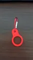 Portabottiglie in silicone rosso con moschettone per sport all'aperto e trekking - Anello Con Moschettone / Rosso