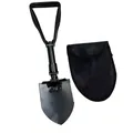 Pala militare pieghevole nera multifunzionale dotata di custodia protettiva robusta - Stile Grande Ispessito (Con Borsa) / Nero