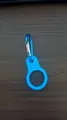 Clip porta borraccia in silicone azzurro con moschettone in metallo per escursionismo - Anello Con Moschettone / Celeste