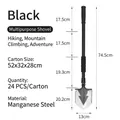 Vanga pieghevole multifunzionale nera con dimensioni, realizzata in acciaio al manganese - Stile 605 Nero (605) / Lunghezza Totale 74.5cm