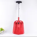 Pala da neve telescopica in alluminio rosso per campeggio, escursionismo e ghiaccio - 65 cm / Rosso