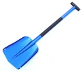 Pala da neve telescopica blu portatile in lega di alluminio per auto e uso all'aperto - Blu