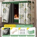 Set de 2 cortinas opacas florales para literas en dormitorios y literas de tren - Paquete de 2 Piezas (Incluye Cuerda + Clips) / Estilo Floral (Ziyi) - 2 Piezas