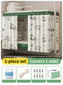 Cortina opaca para litera de tren con estampado de panda incluye clips 115x200cm - Paquete de 1 Pieza (Incluye Cuerda + Clips) / Estilo Panda - 1 Pieza