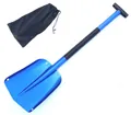 Pala da neve telescopica in lega di alluminio blu con borsa portaoggetti nera - Con Borsa di Stoffa / Blu