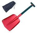Pala da neve telescopica in alluminio rosso con una borsa portatile nera inclusa - Con Borsa di Stoffa / Rosso