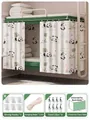 Cortina opaca para litera con estampado de panda y ganchos para dormitorios - Paquete de 1 Pieza (Incluye Ganchos + Cuerda + Clips) / Con Ganchos Estilo Panda - 1 Pieza