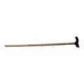 Lightweight wooden walking stick with ergonomic black handle for outdoor trekking - Dragon Head Carved Handle