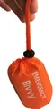 Portable orange emergency bivvy sleeping bag in compact drawstring storage sack for camping - Orange Sleeping Bag with Whistle & Oxford Bag / 100*200cm