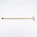 Minimalist natural wood walking stick with T-handle and non-slip rubber tip base - Thickened Solid Wood Style