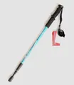 Full view of CLEYE lightweight telescopic trekking pole with ergonomic handle - Lacquered Straight Handle Blue