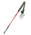 Detailed view of the red CLEYE 6061 aluminum alloy telescopic 3-section trekking pole - Lacquered Straight Handle Red