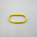 Felgele gelakte ovale karabijnhaak met veerclip voor DIY-sleutelhangers en knutselprojecten - Runway Type (Maat 5) / Geel (Nr. 5)
