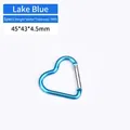 Moschettone a forma di cuore blu lago, portachiavi 45x43x4,5 mm - Forma di Cuore / 45x43x4.5mm / Blu lago