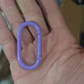 Handige paarse ovale karabijnhaak met veerclip voor DIY-sleutelhangers en accessoires - Runway Type (Maat 5) / Paars (Nr. 5)