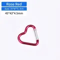 Moschettone a forma di cuore rosso rosa per portachiavi uso esterno e viaggio - Forma di Cuore / 45x43x4.5mm / Rosso rosa