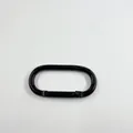 Zwarte metalen karabijnhaak in de vorm van een renbaan met veerclip voor sleutelhangers - Runway Type (Maat 5) / Zwart (Nr. 5)