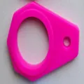 Tragbarer rosa Silikon Flaschenhalter für Outdoor Wandern und Camping - Nur Schnalle (Ohne Karabiner) / Fuchsia
