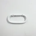 Minimalistische witte ovale gelakte karabijnhaak voor DIY-sleutelhangers en tassenhangers - Runway Type (Maat 5) / Wit (Nr.5)