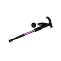 Bâton de randonnée léger en aluminium violet à 4 sections avec poignée en T robuste - Violet